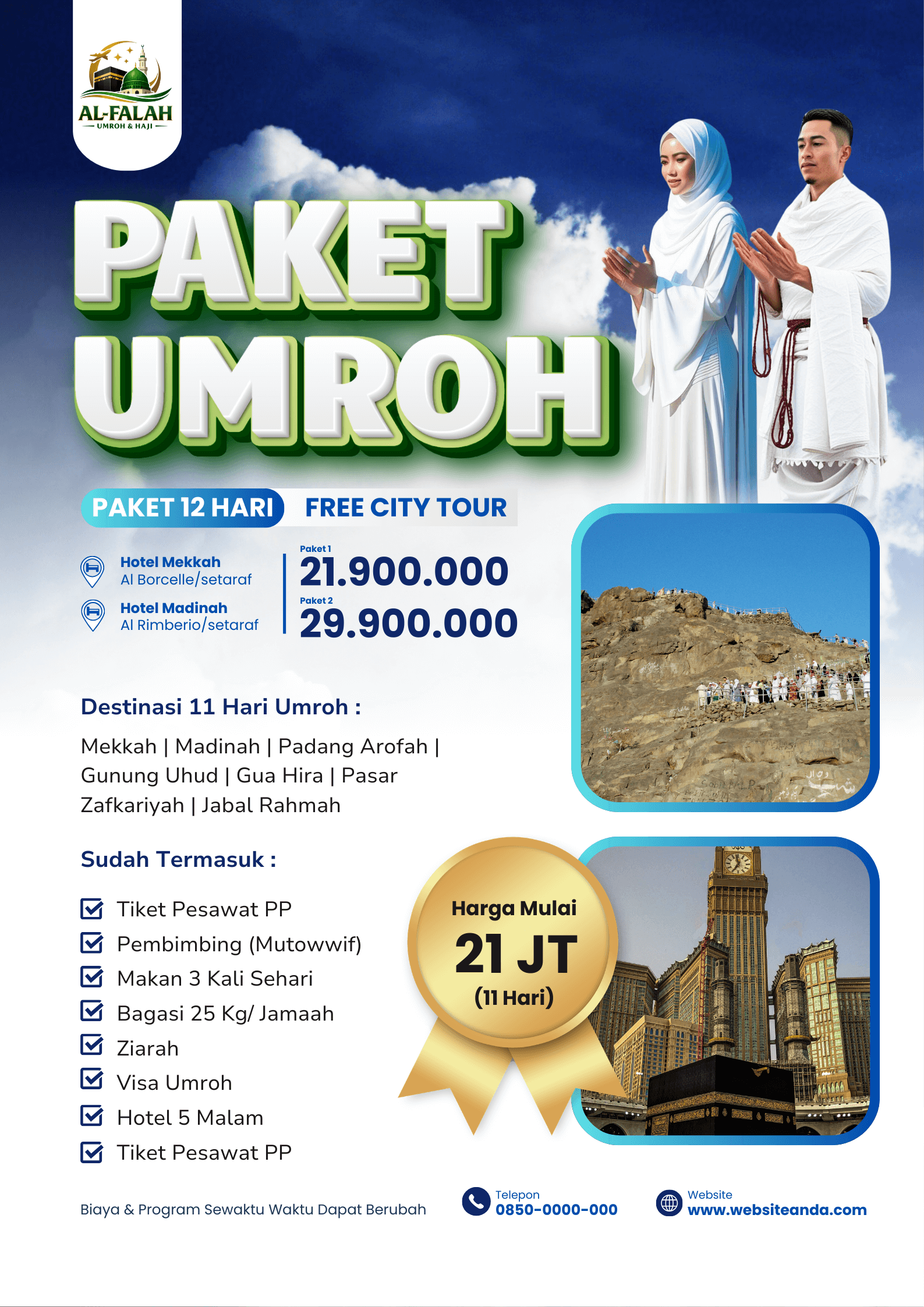 🌙 PAKET UMROH 3 – UMROH VIP 9 HARI